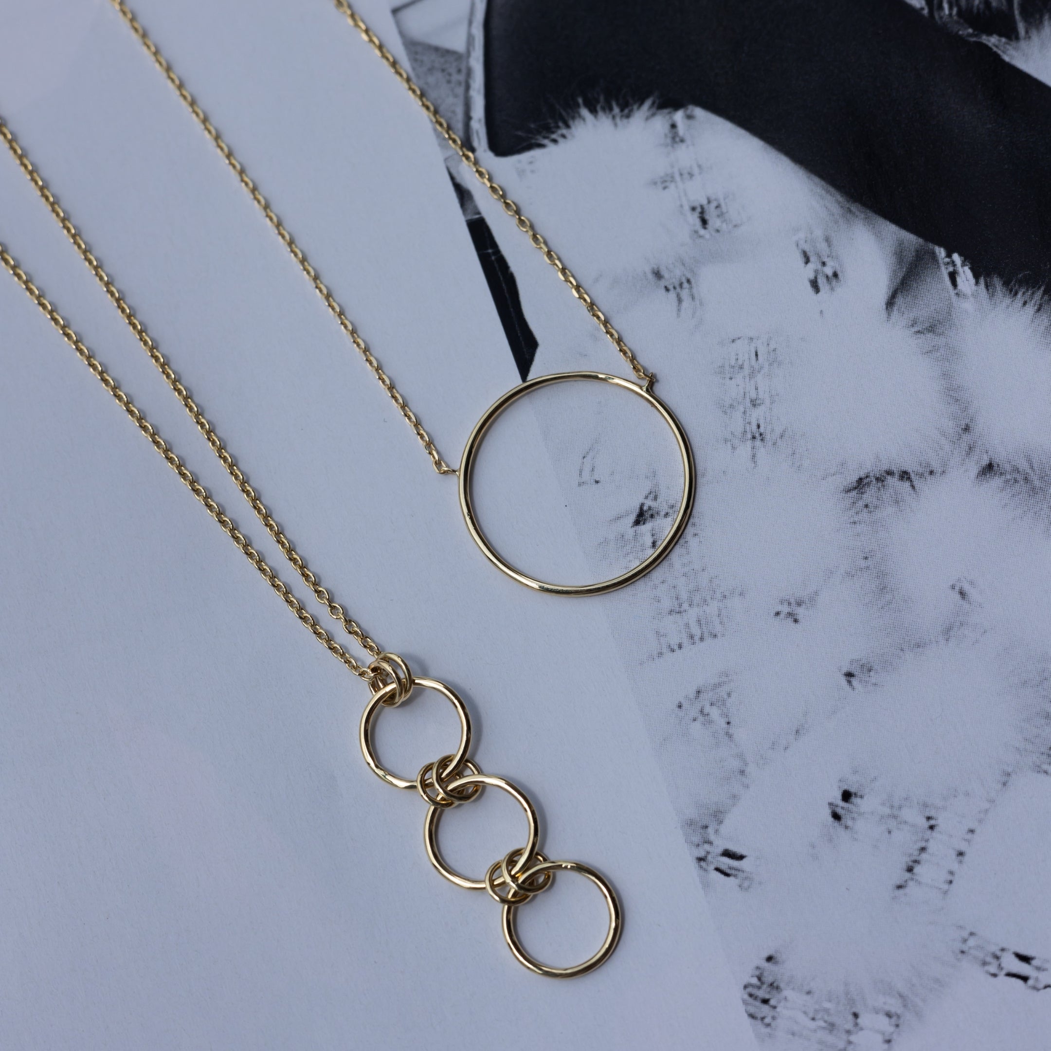 Colier Aur 14kt 3 Circles