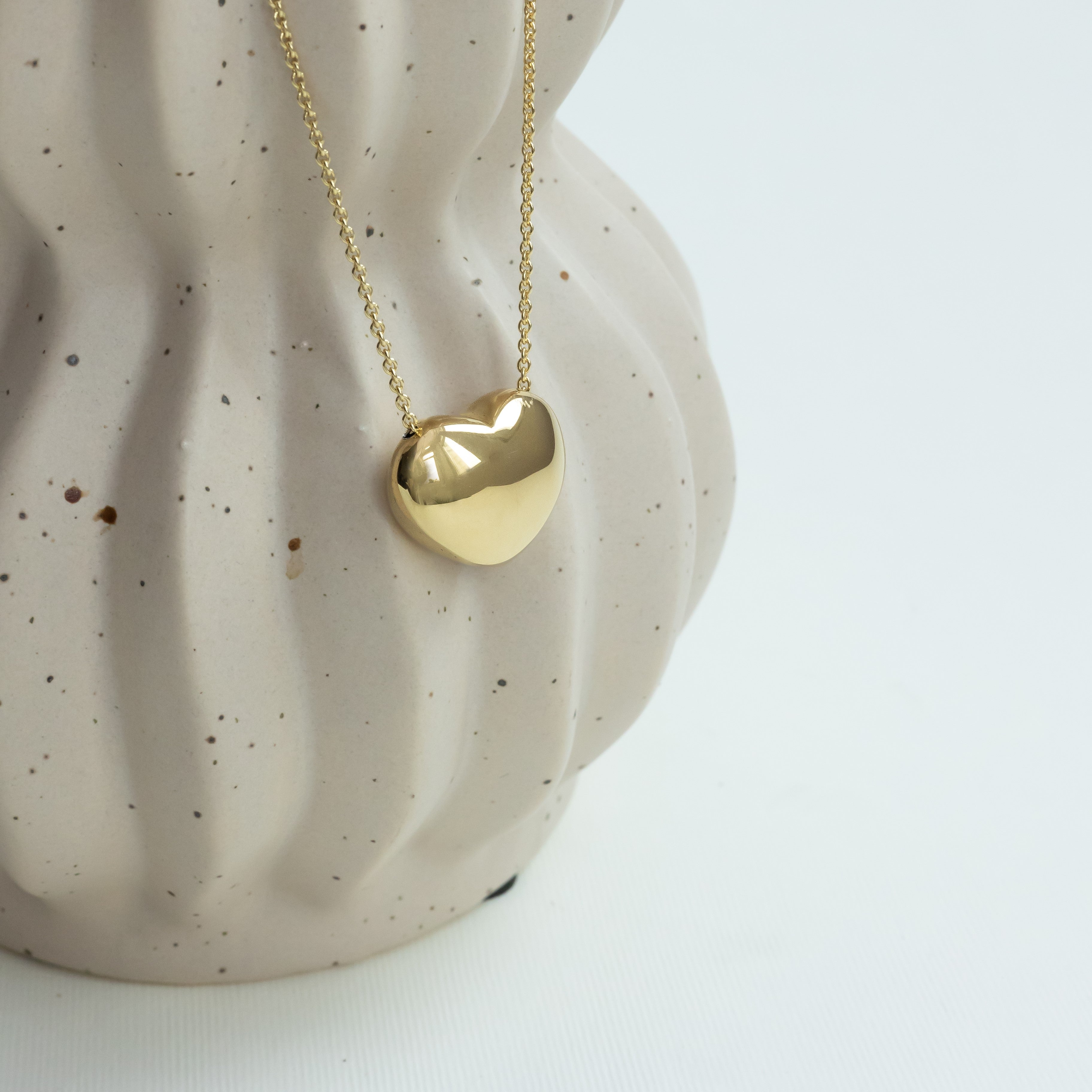 Colier argint Golden Heart