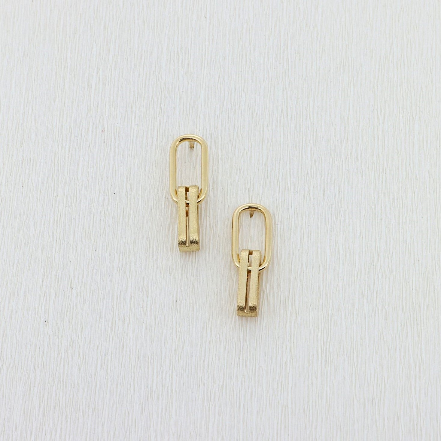 Cercei Aur 14kt Drop Textures