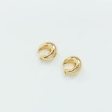 Cercei argint Hammered Dome Hoops