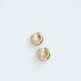 Cercei argint Bold Hammered Hoops