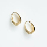 Cercei argint Sleek Teardrop Hoops