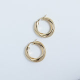 Cercei argint Swirl Hoops