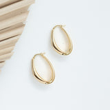 Cercei argint Elegant Arc Hoops