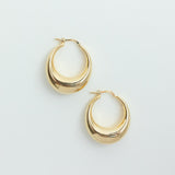 Cercei argint Crescent Hoops