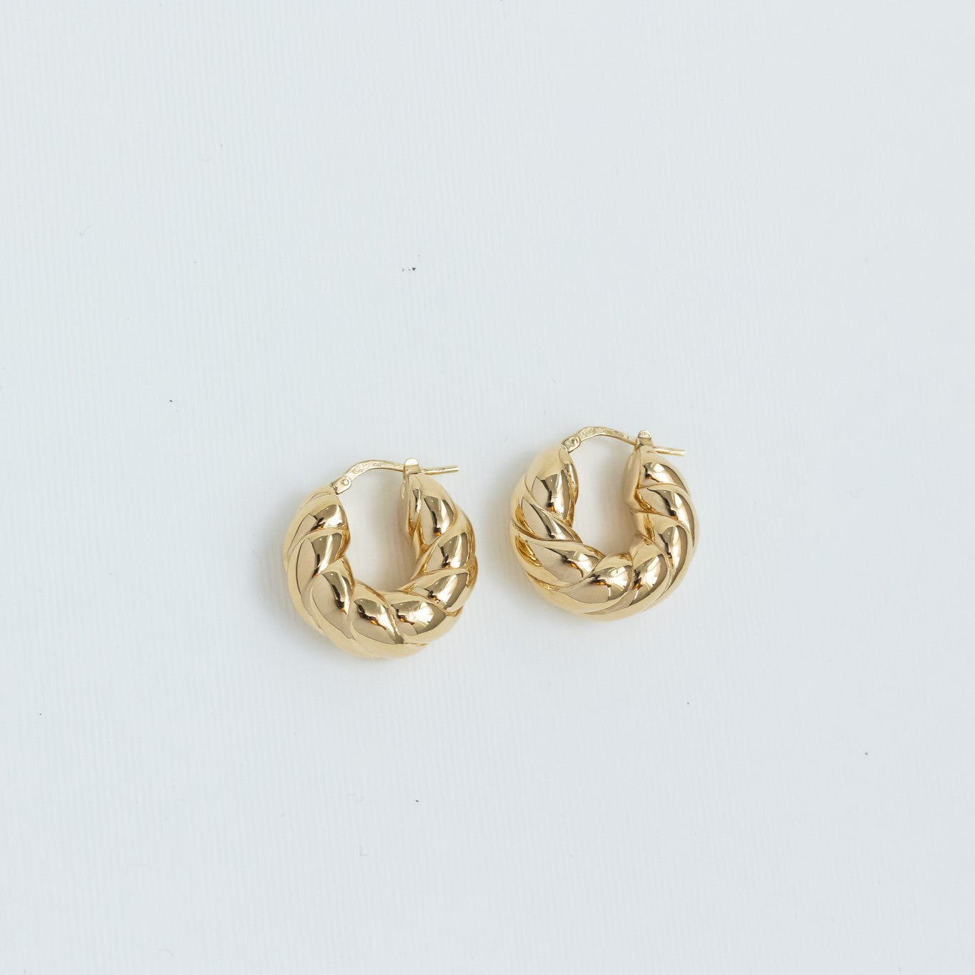 Cercei argint Chunky Croissant Hoops
