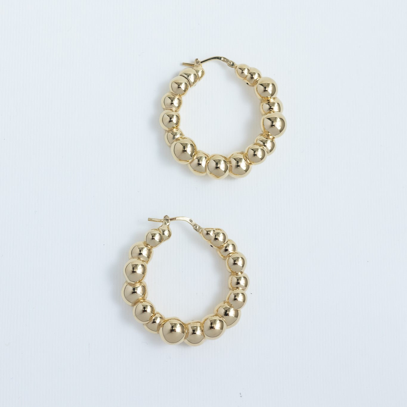 Cercei argint Bold Bubble Hoops