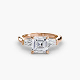 Inel Three-Stone cu Accent Baguette