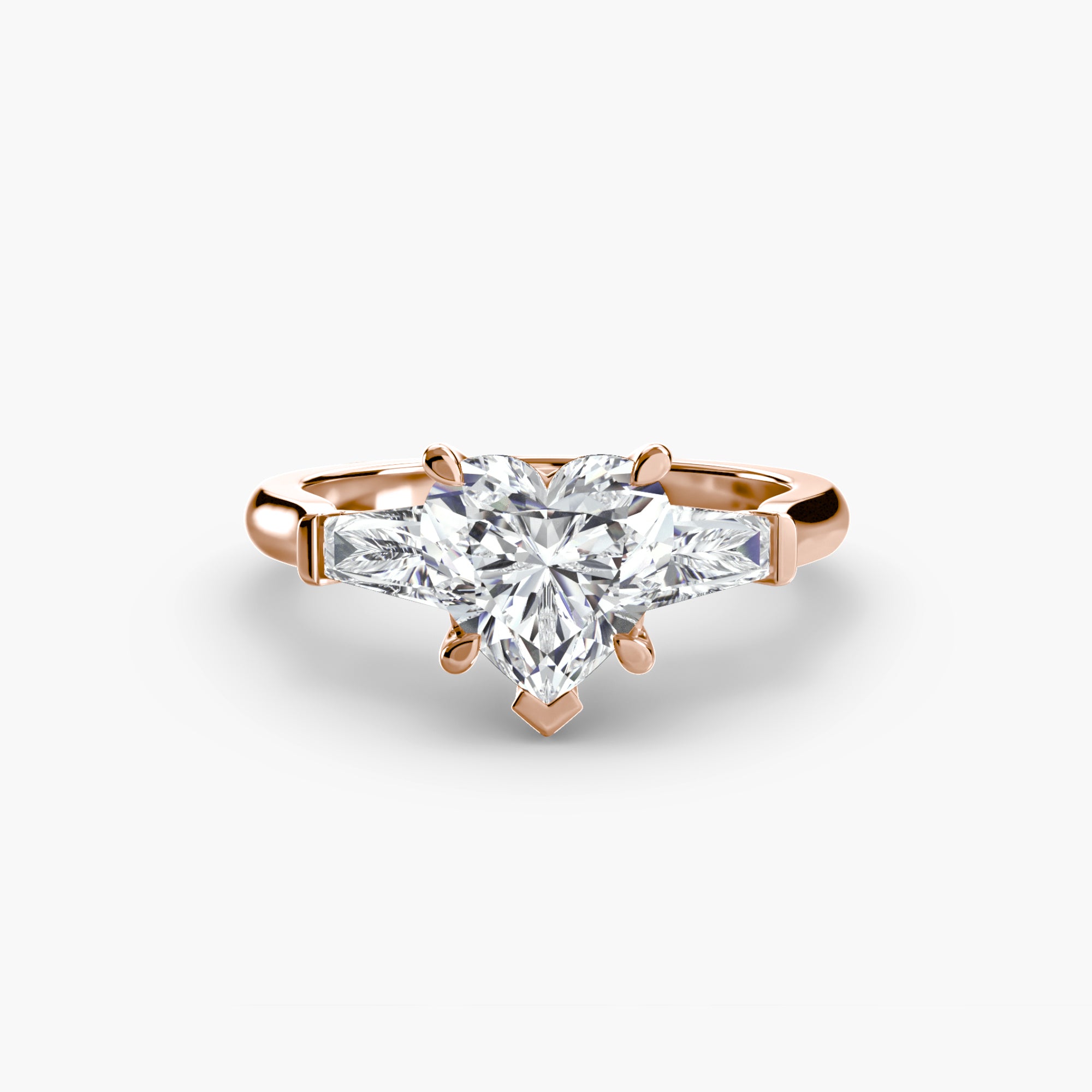 Inel Three-Stone cu Accent Baguette