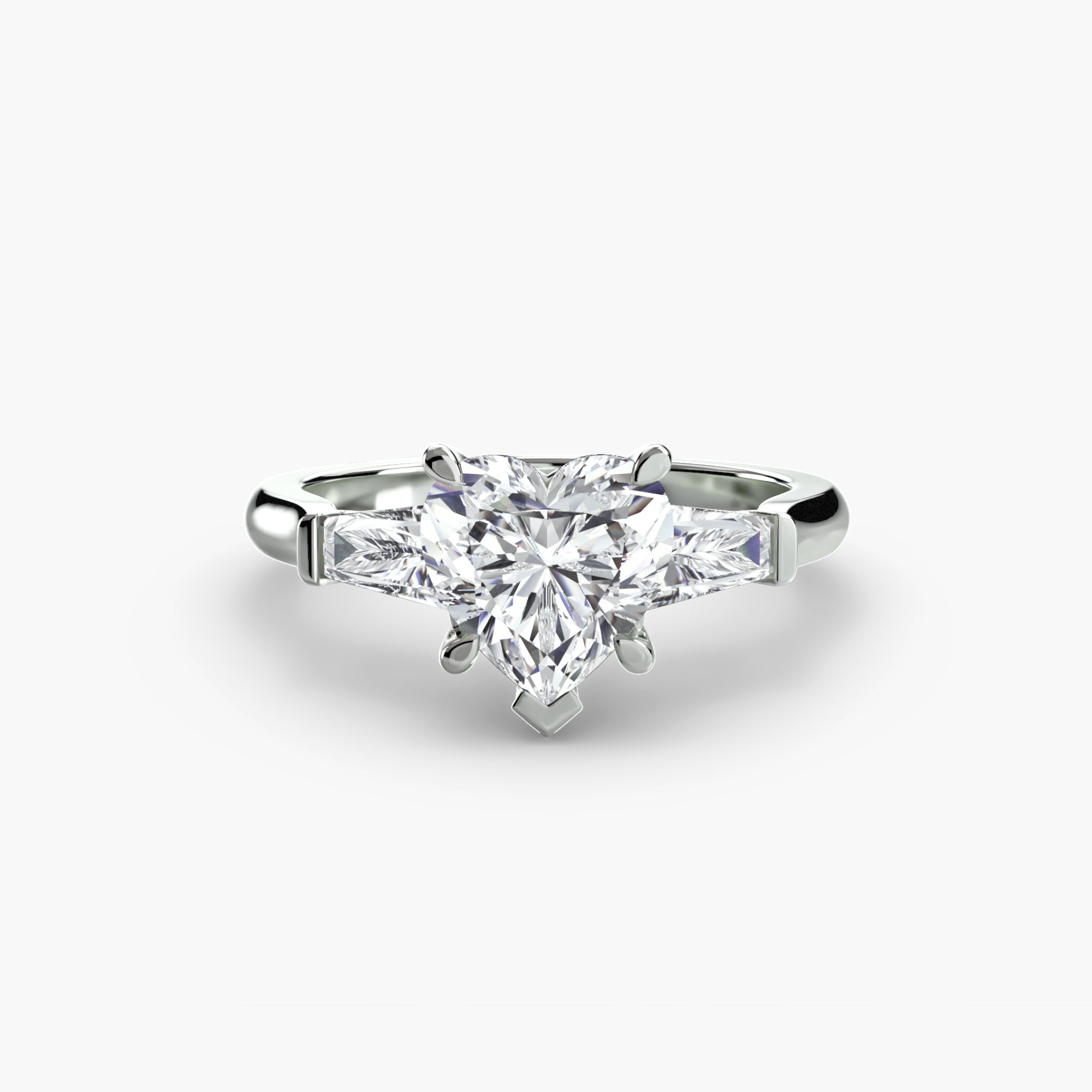 Inel Three-Stone cu Accent Baguette