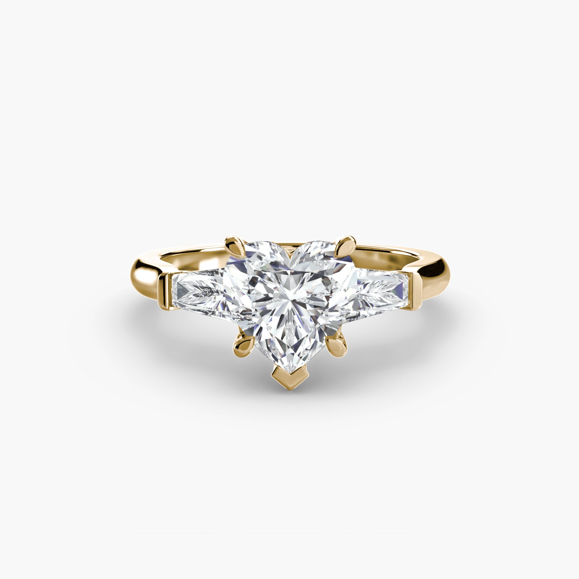 Inel Three-Stone cu Accent Baguette