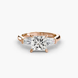Inel Three-Stone cu Accent Baguette