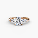 Inel Three-Stone cu Accent Baguette