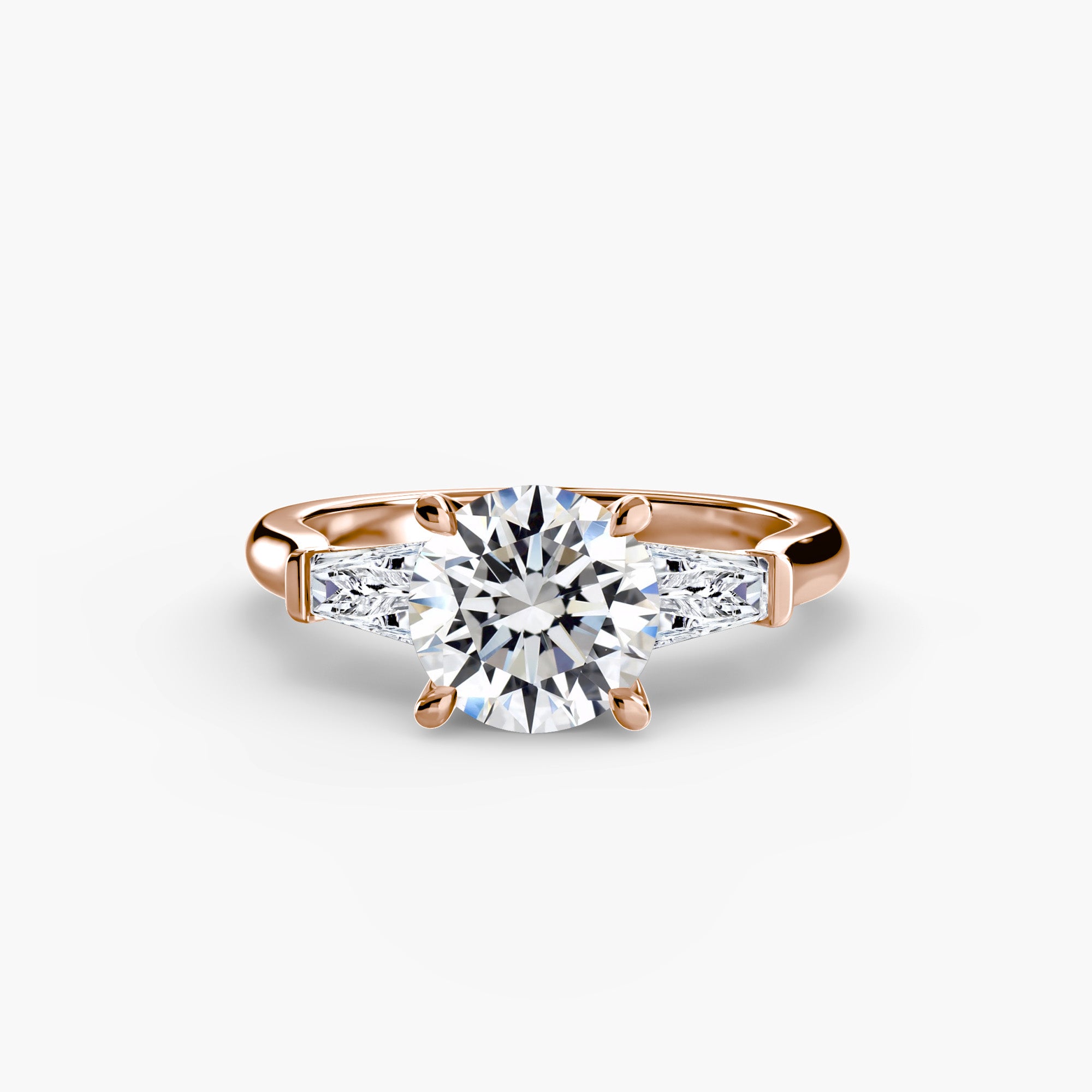 Inel Three-Stone cu Accent Baguette