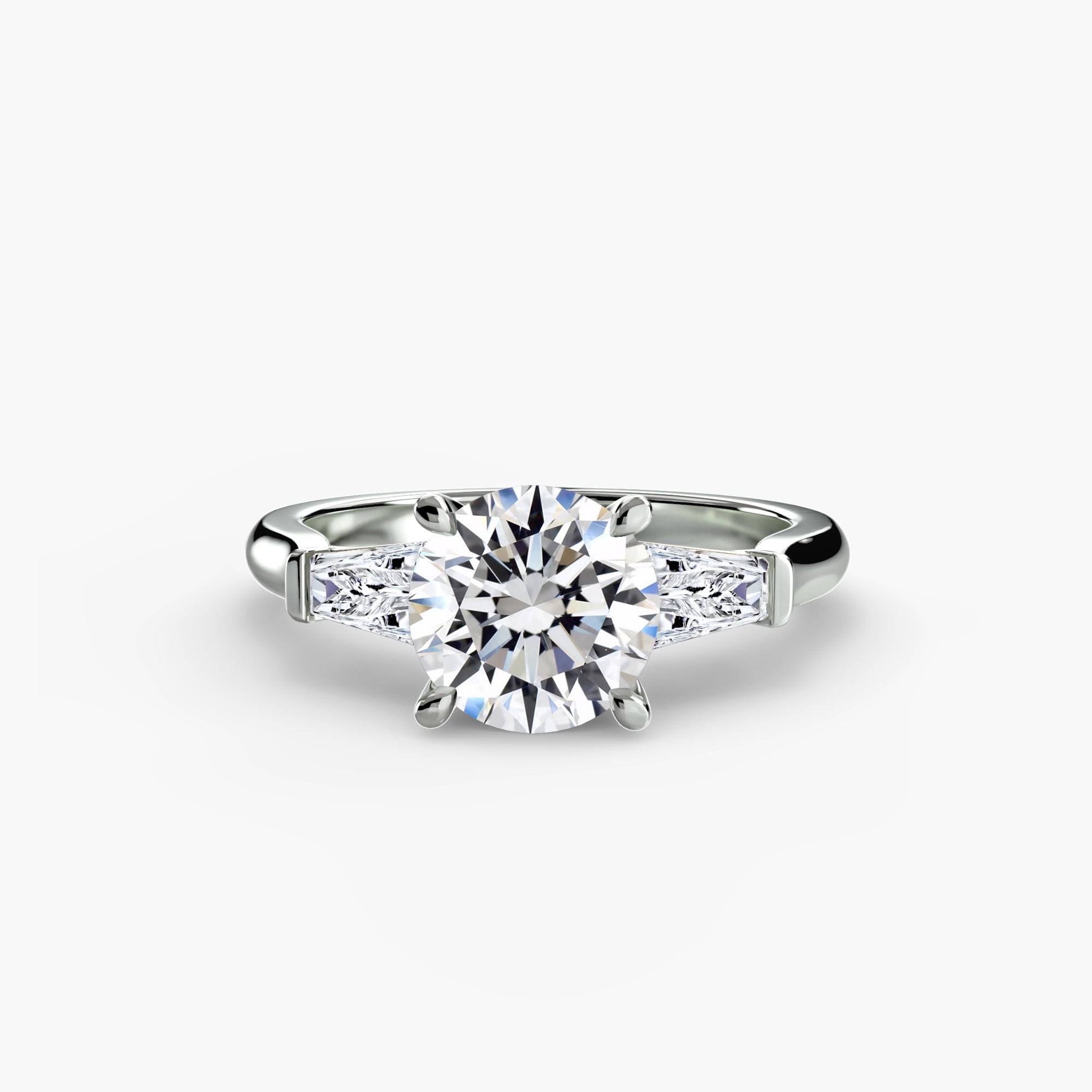 Inel Three-Stone cu Accent Baguette