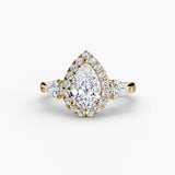 Inel Halo Pear Trilogie