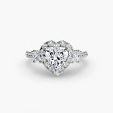 Inel Three-Stone cu Halo