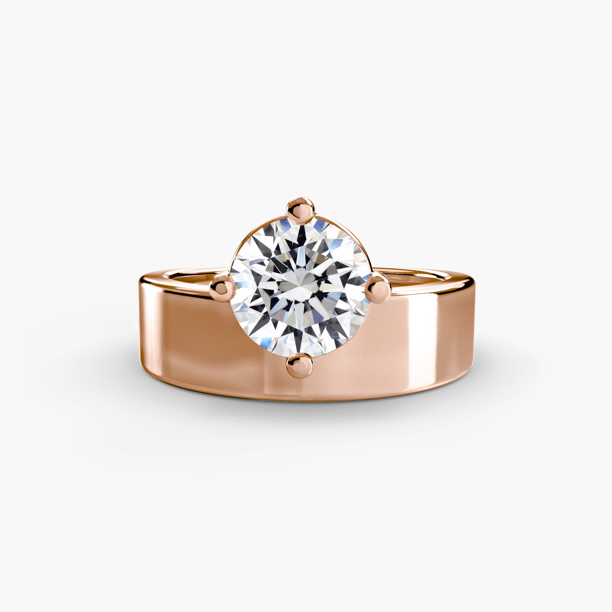 Inel Cigar Band Solitaire