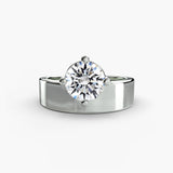 Inel Cigar Band Solitaire