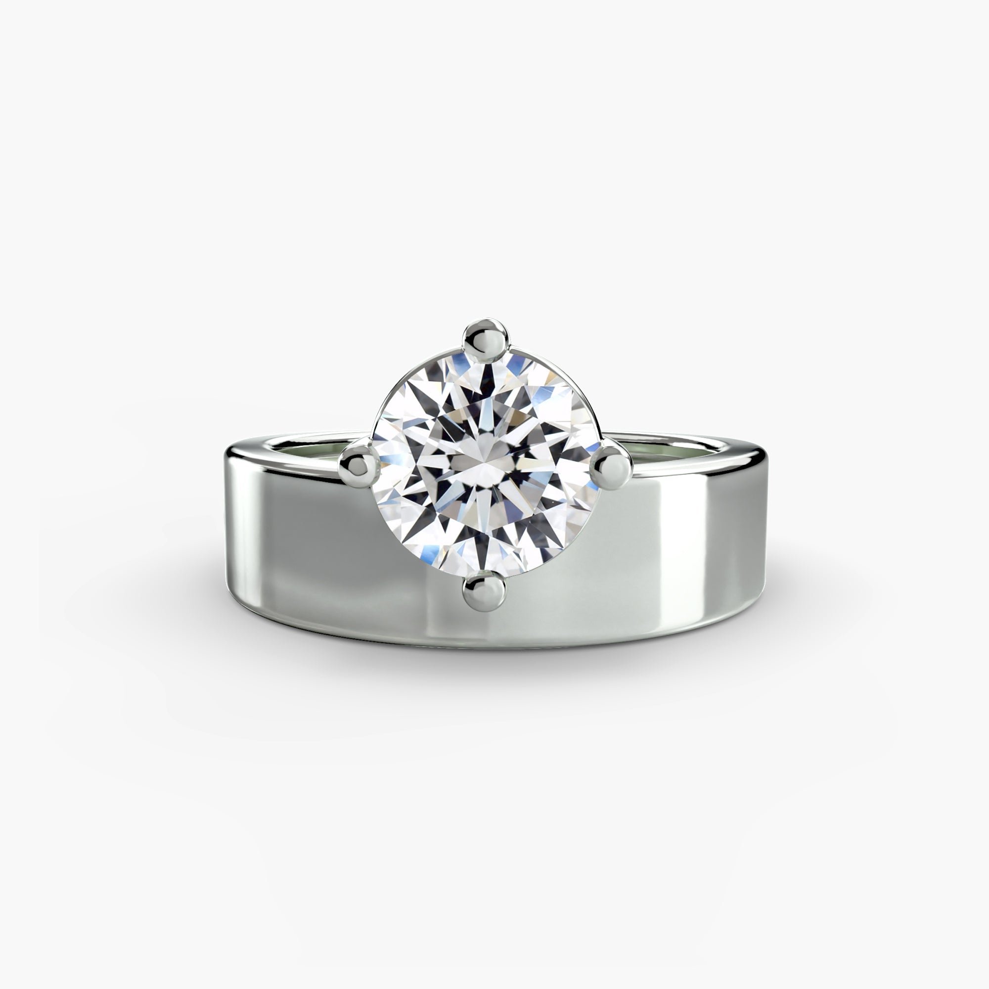 Inel Cigar Band Solitaire