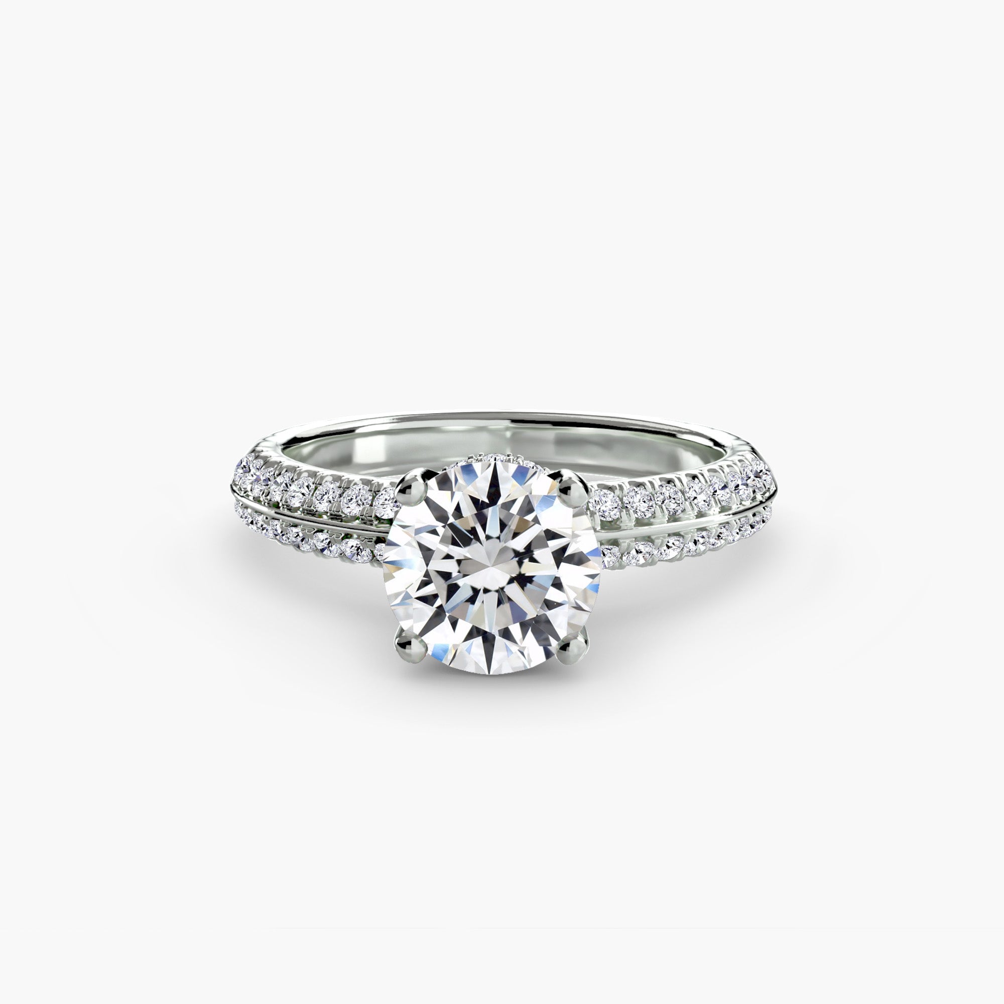 Inel Wrapped Solitaire cu Pave