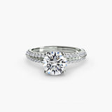Inel Wrapped Solitaire cu Pave