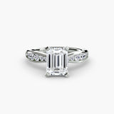Inel Solitaire cu Pave Degrade