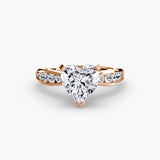 Inel Solitaire cu Pave Degrade