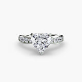 Inel Solitaire cu Pave Degrade