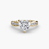 Inel Solitaire cu Pave Degrade