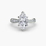 Inel Solitaire cu Pave Degrade