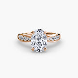 Inel Solitaire cu Pave Degrade