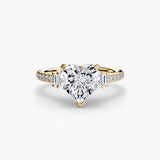Inel Structured Solitaire cu Pave