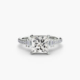Inel Structured Solitaire cu Pave