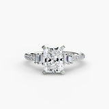 Inel Structured Solitaire cu Pave