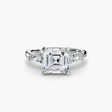 Inel Floral Accent Solitaire