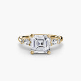 Inel Floral Accent Solitaire