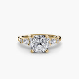 Inel Floral Accent Solitaire