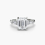 Inel Floral Accent Solitaire