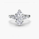 Inel Floral Accent Solitaire