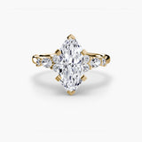 Inel Floral Accent Solitaire