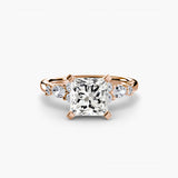 Inel Floral Accent Solitaire