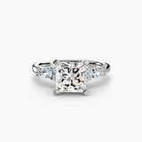 Inel Floral Accent Solitaire
