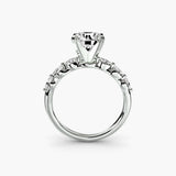 Inel Floral Accent Solitaire