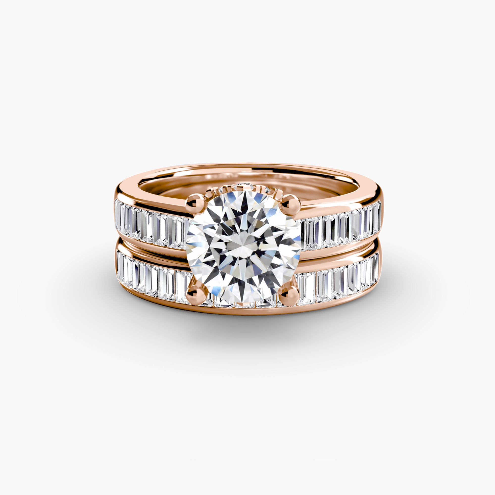 Inel Baguette Channel Solitaire