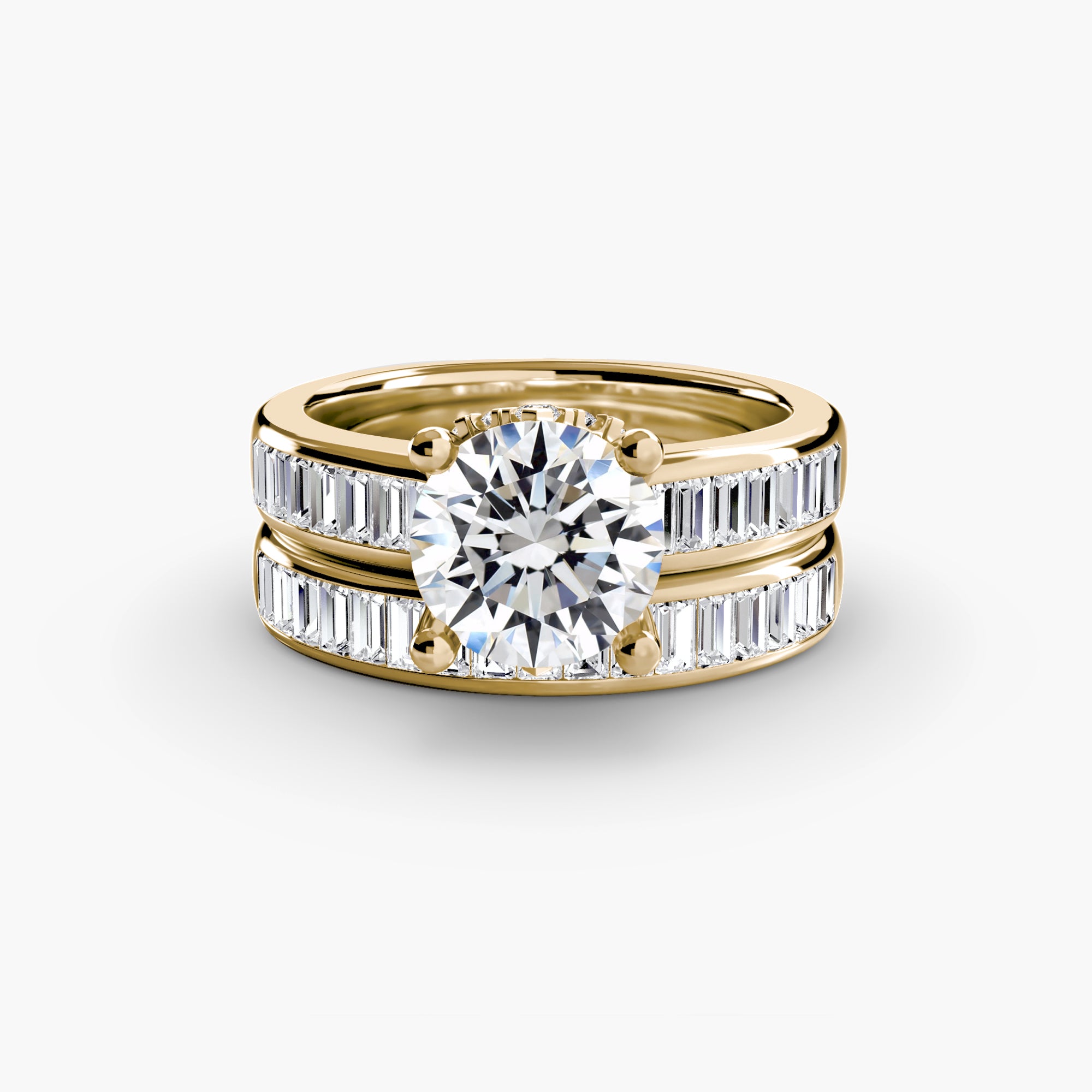 Inel Baguette Channel Solitaire