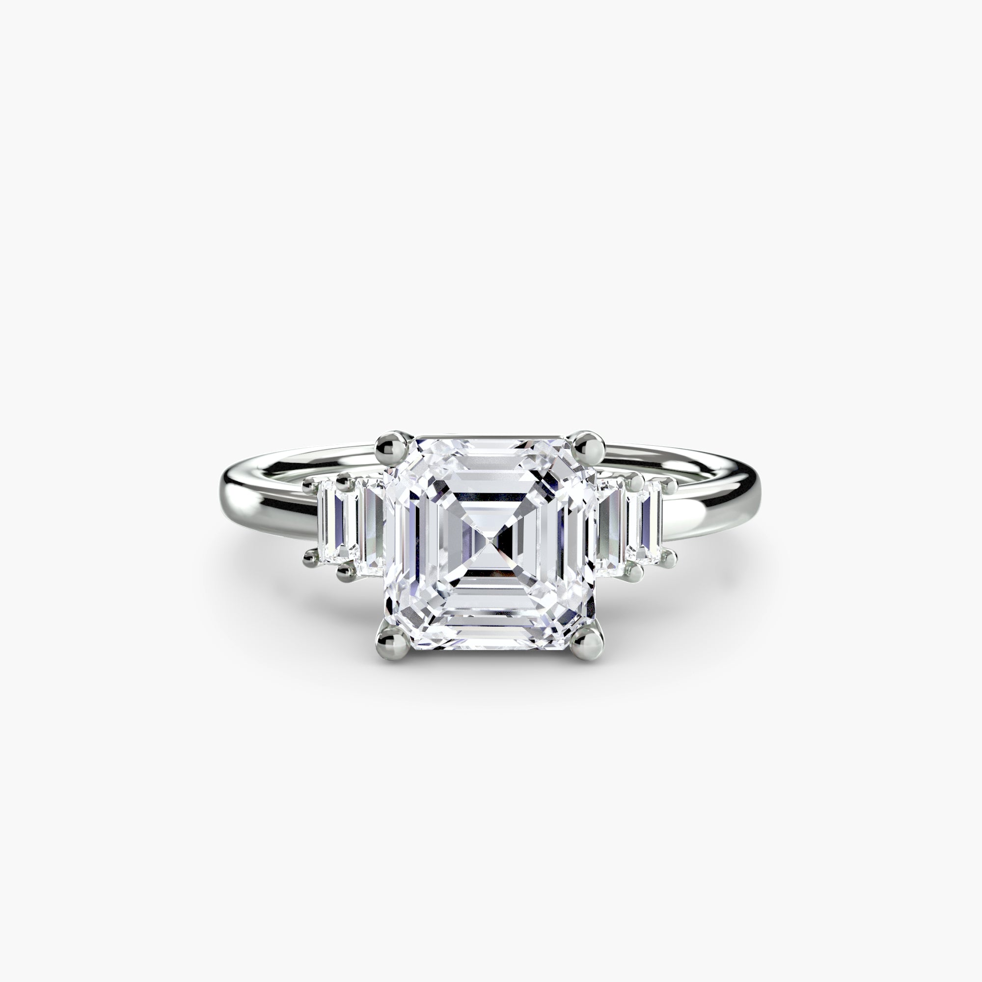Inel Baguette Accent Solitaire