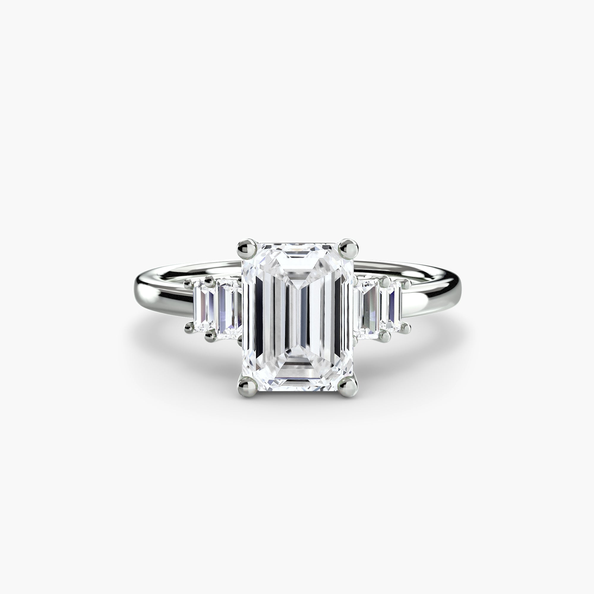Inel Baguette Accent Solitaire