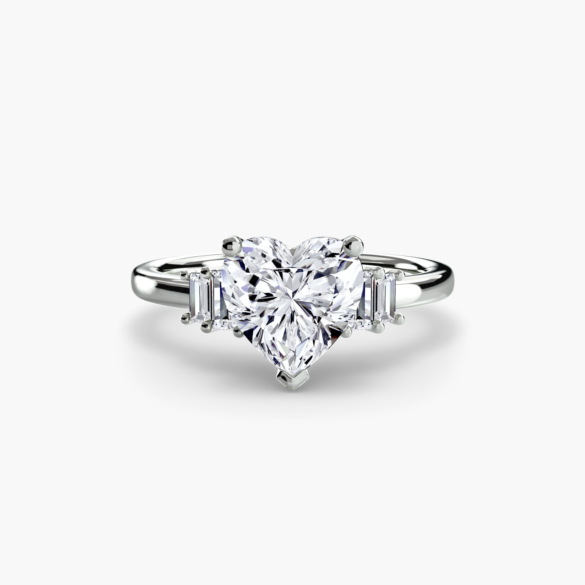 Inel Baguette Accent Solitaire