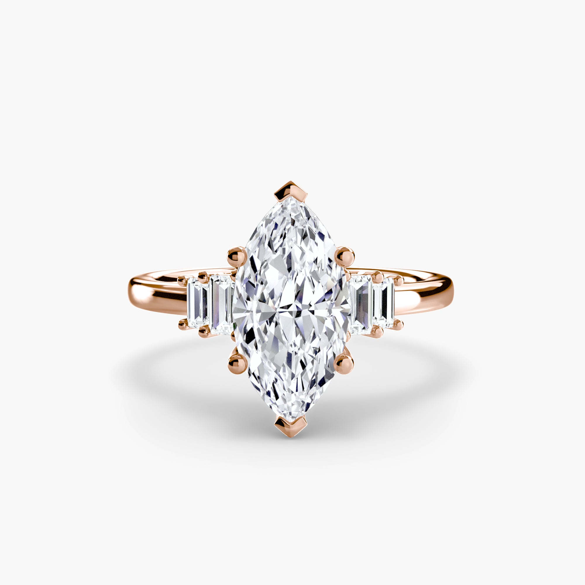 Inel Baguette Accent Solitaire